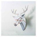 3D Modern Deer Head Sculpture Murals Home Wall Hanging Elk Statue Handmade Ornament Artwor