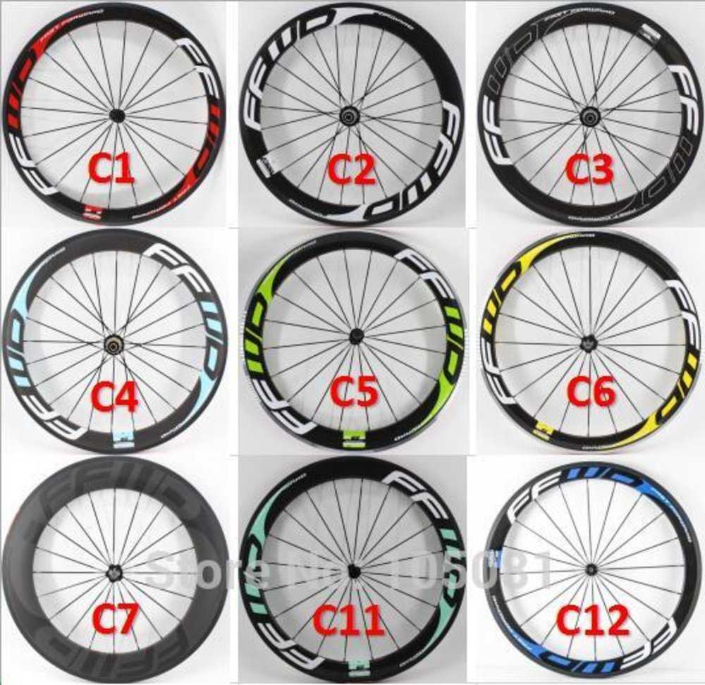 New 700C Road bike glossy matte 3K UD 12K full carbon fibre bicycle wheelset carbon tubula