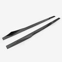Carbon Fiber S Style Side Skirt Extension Glossy Fibre Car Accessories Drift Racing Body K