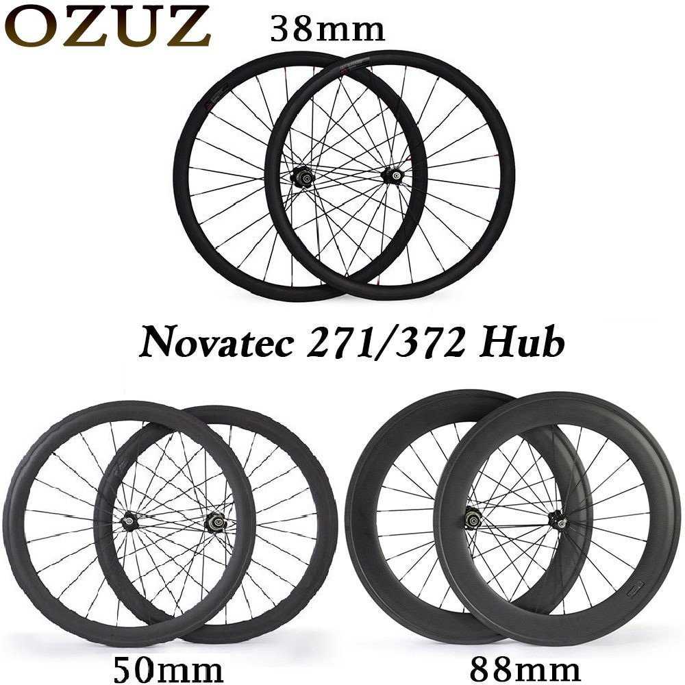Novatec hub carbon wheelset 38 50 88 mm road bike 700c wheelset clインチer tubular 3k glossy