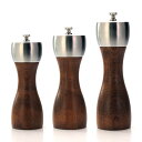 Premium Beech Pepper Mill - precision carbon steel Rotor Use for peppercorn. sea salt. bla