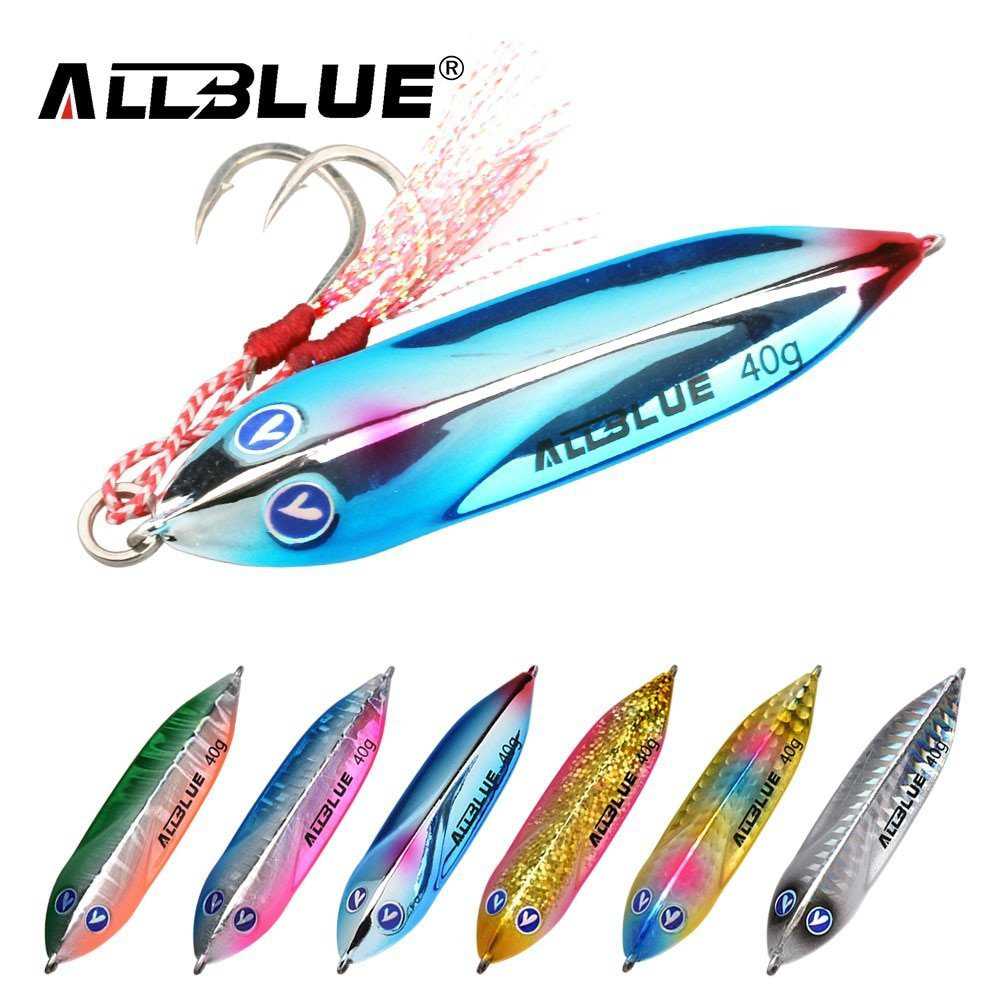 ALLBLUE SEABLUE Metal Jig Spoon 25G 40G Artificial Bait Shore 釣り Jigging Super Ha