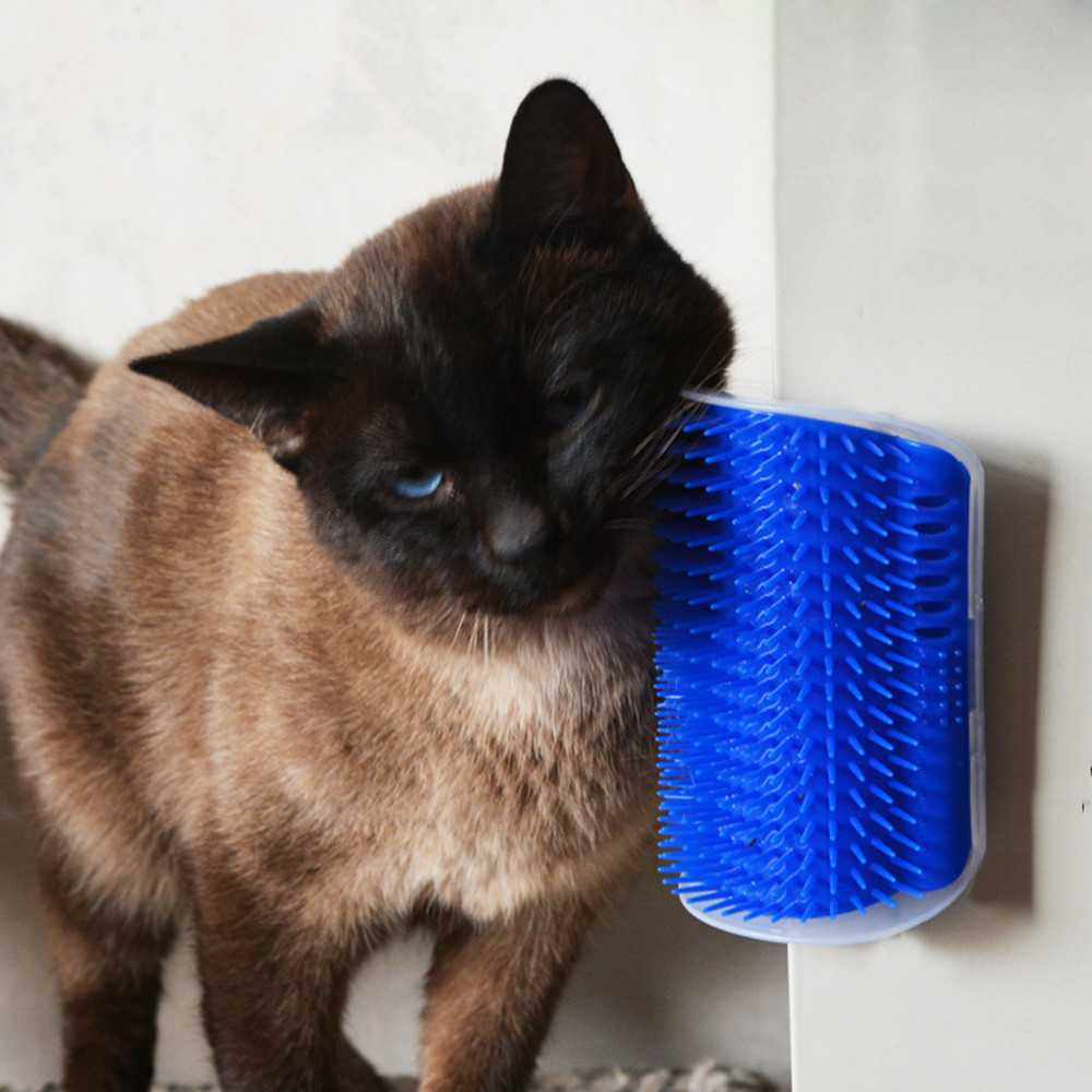 プラスチック Pet 猫 Self Groomer Scratcher Wall Corner Massage Comb 猫 Kitten Grooming Brush