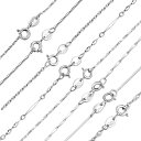 JewelryPalace 100 Genuine 925 Sterling 銀 Necklace Classic Basic 銀 Chains Lobste