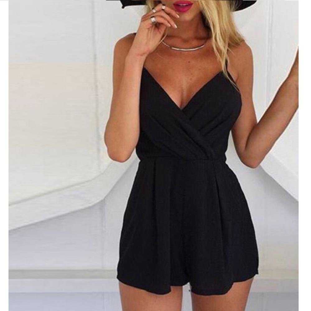 セクシー Playsuit 女性 Sleeveless ボディcon 黒 エレガント Jumpsuit レディース Summer Romper 女性s