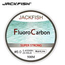 JACKFISH HOT SALE 500M Fluorocarbon Fishing Line 5-32LB test Carbon Fiber Leader Line 0.16