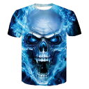 skull 3D T シャツ Fitness 圧縮 シャツ Tops Male Print スーパーヒーロー Superma