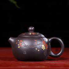 美しい梅の絵が描かれた中国茶ティーポット 160ml 茶器 急須