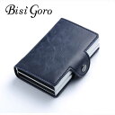 Bisi Goro 2019 メンズ And 女性 ビジネス Credit Card Holder Metal RFID Double Aluminium ボックス C(4)