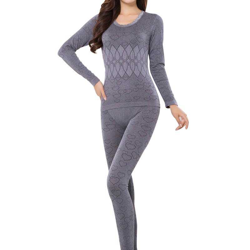 2 Piece/set 女性 秋 サーマル Long アンダーウェアs 女性 通気 Warm Long Johns Slim Un
