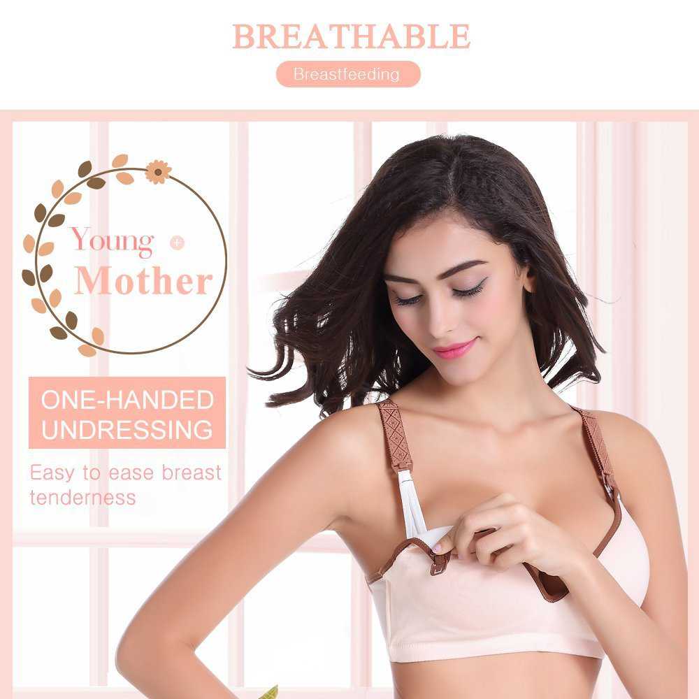 Pregnant Breastfeeding コットン Maternity Nursing Bras Set Pregnancy 女性 アンダーウェア Breast 2