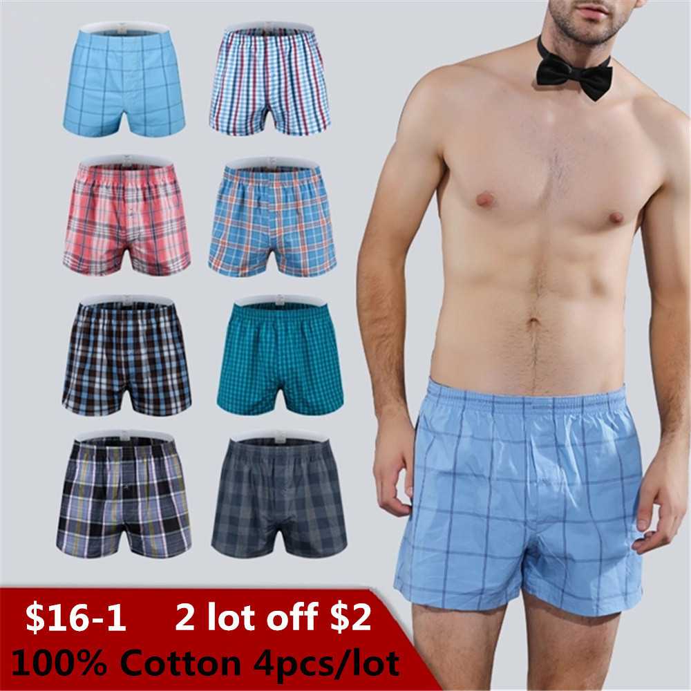 Classic Plaid Y Boxers Rbg s A_[EFA Trunks Woven Homme Arrow Panties Boxer wi