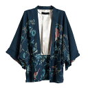 原宿 カードigan 夏 女性 日本 着物 Phoenix Printed Bat スリーブ Loose カード