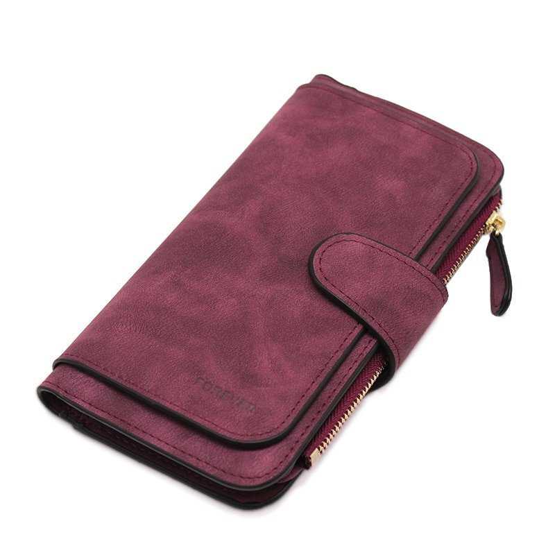 Brand v  Wallets High Quality fUCer Zipper Long Wallet  Card Holder Lad