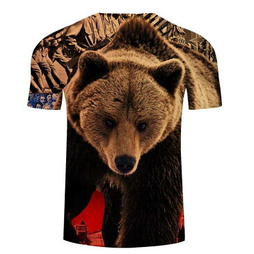 JTCOJX ブランド Russia T-シャツ Bear T シャツ Russian Flag Tシャツ 3d アニメ Tシャツ Male Shi