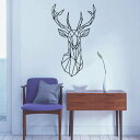 2016 New Design Geometric Deer Head Wall Sticker Geometry アニマル Series Decals 3D ...