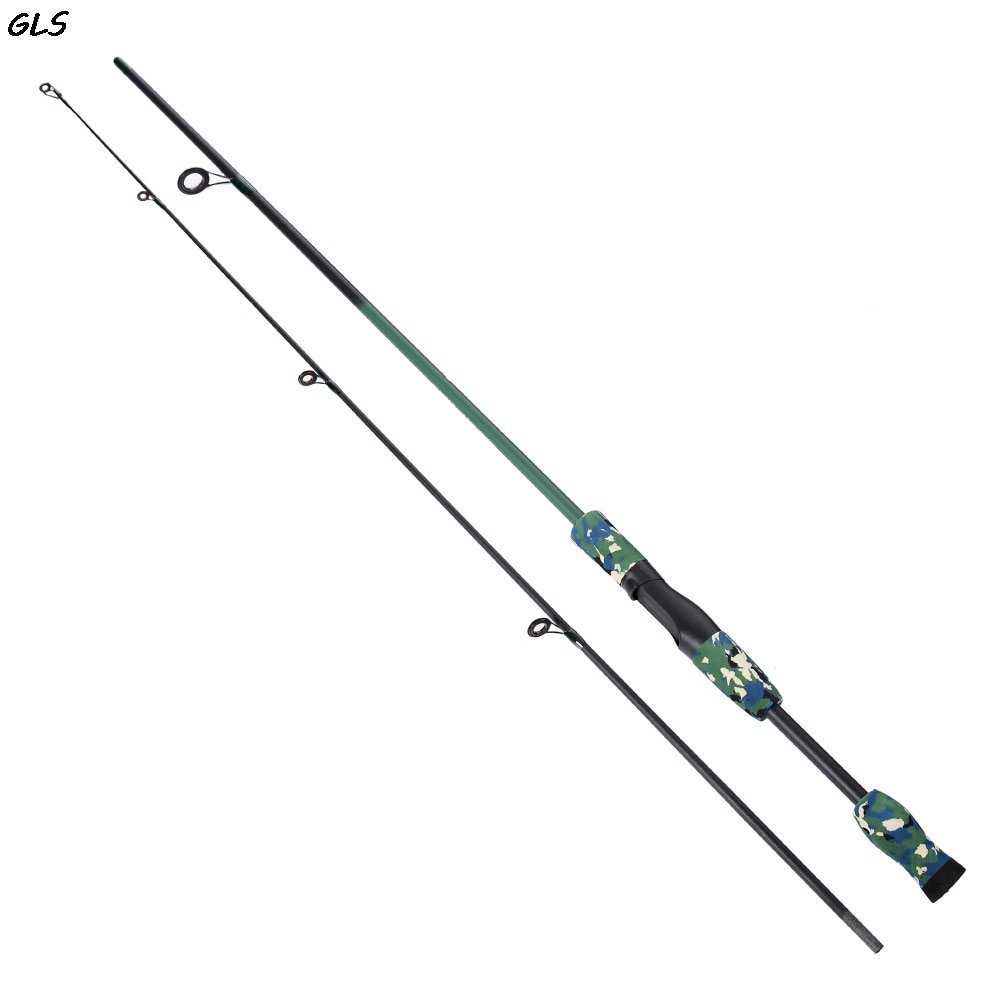 3 colors 1.8M portable fishing rods 1/8-3/4oz Test M Test Carbon Fiber Camouflage Lure Cas