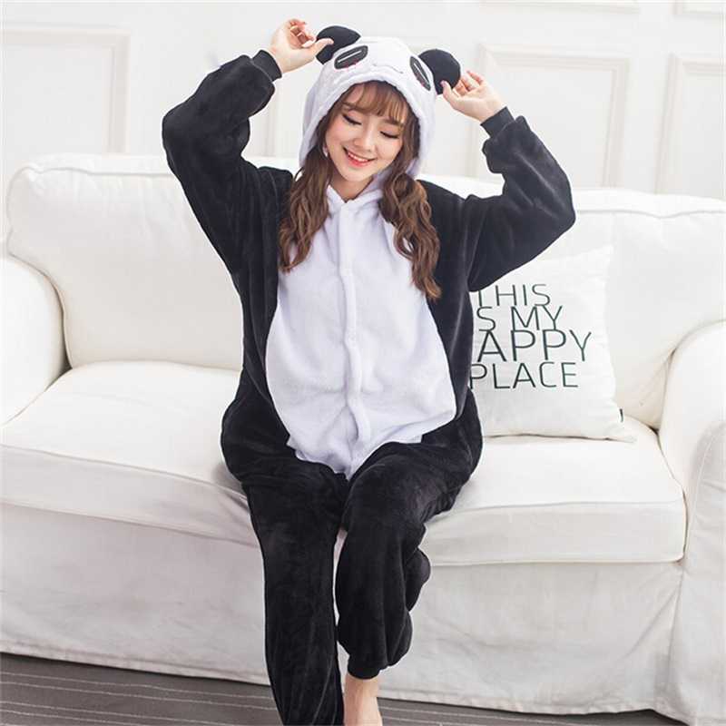 Kigurumi Panda Pajama Onesie  Fantasias Aj} RXv RX Flannel  Sle