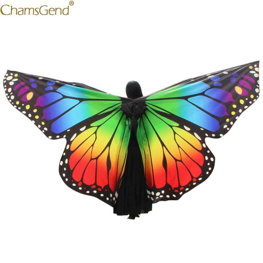 Chamsgend  K[Y No Sticks Soft Large Butterfly Wings Shawl Pashmina Fairy Lady Dance