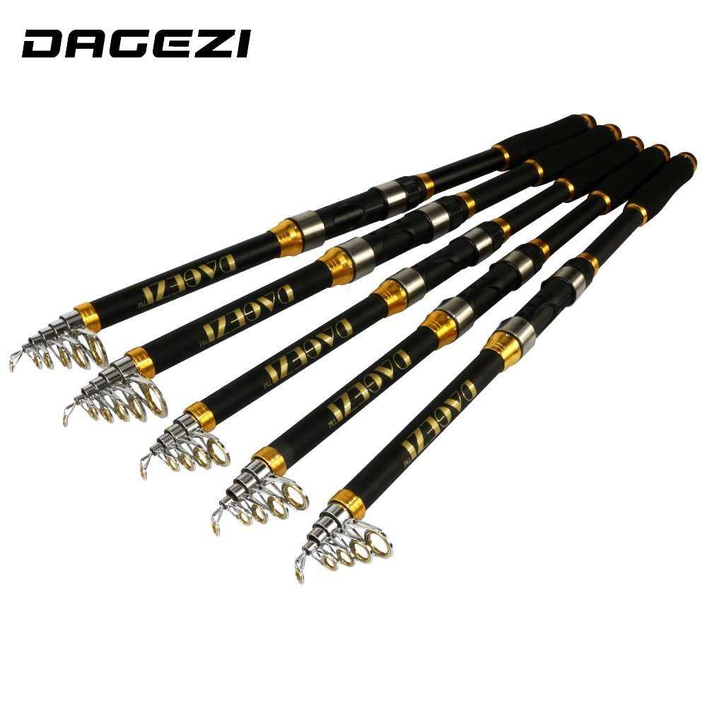 DAGEZI EVA Handle Telescopic Fishing Rod Fishing Tackle Carbon Portable Super hard Sea Rod