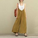 ZANZEA 女性 Overalls Wide Leg パンツ Vo猫ion Dungarees Casual コットン Linen Jumpsuits(4)