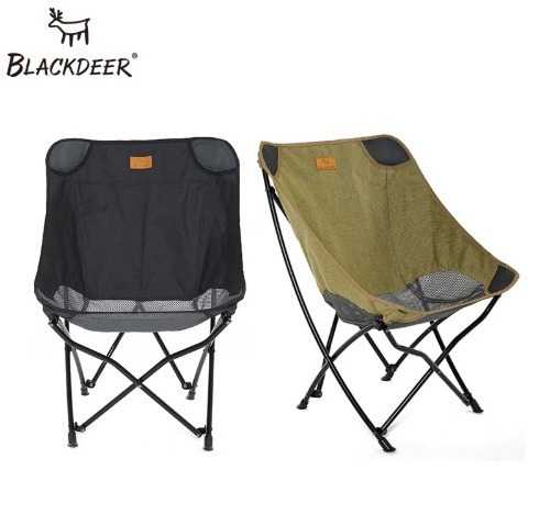 BLACKDEER 屋外折りたたみ椅子 キャンプ メッシュ通気性 軽量 ポータブルチェア ピクニックバーベキュービーチ カーキ