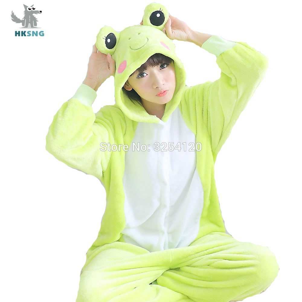 HKSNG アニマル Frog Kigurumi Pajamas 高性能 Flannel ファミリー パーティー カートン Onesies Cospl