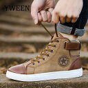 YWEEN Fashion Sneakers For Men Classic Lace-up High Style ジーンズ Autumn Vulcanized Flat Wi