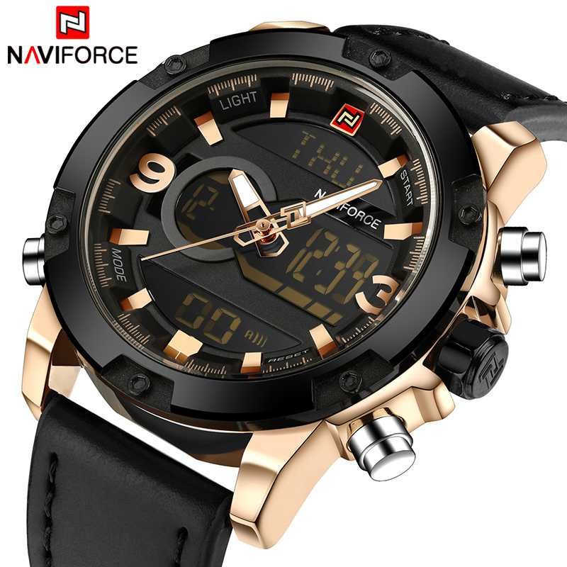 NAVIフォース Luxury ブランド Analog デジタル レーザー スポーツ 時計 メンズ Army ミリタリー Watch