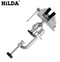 Hilda テーブル小型万力 ベンチバイス アルミニウム合金 360度回転 ユニバーサル万力 精密 ミニ万力