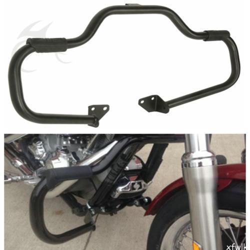 B ハーレー ダイナ Dyna エンジンガード バー 2006〜2016年式 クラッシュガード ブラック