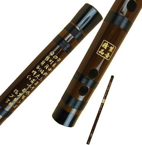 ディーズ 笛子 フルート 本体 セット 黒 ブラック 竹 バンブー ダイヤフラム 中国 特殊
