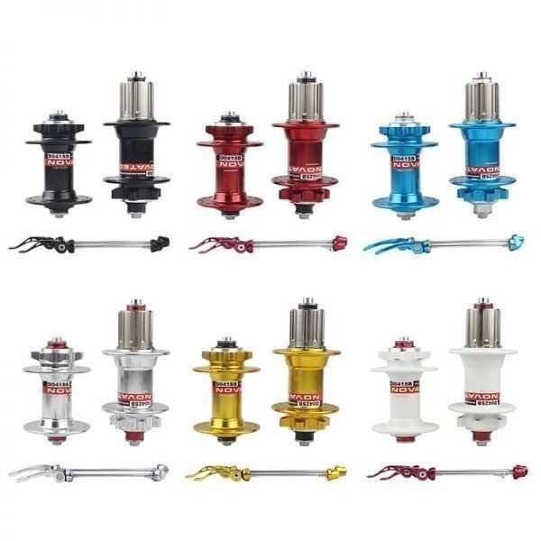 ロードバイクノバテックハブD041SBD042SBディスクブレーキmtbベアリングハブカセットホイール_28H赤