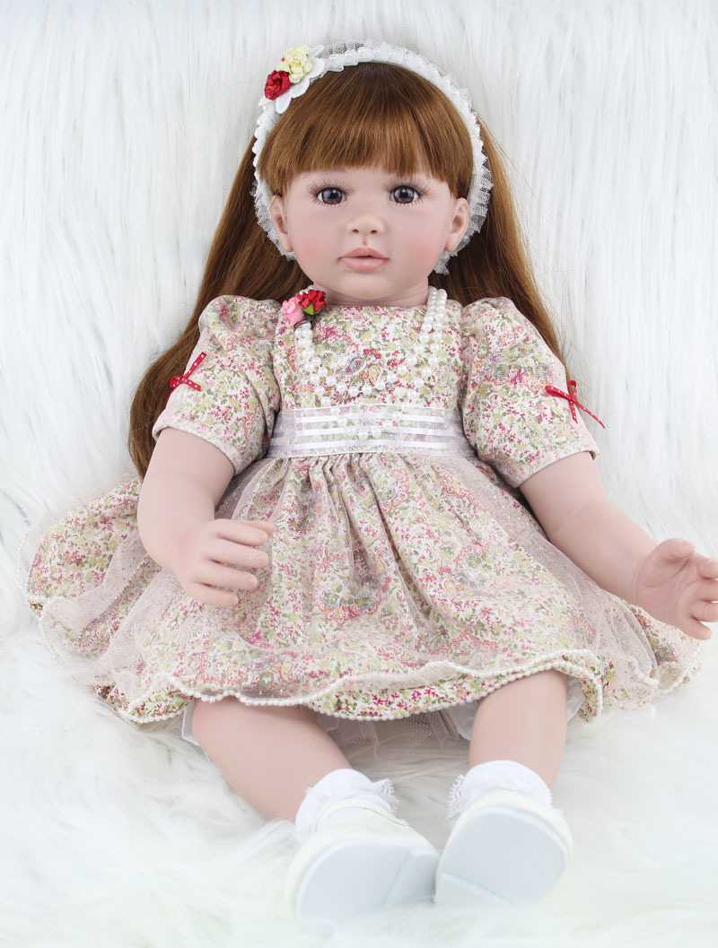 60センチシリコーンビニール生まれ変わった赤ちゃん人形24インチ王女幼児アライブベベ同行人形誕生日ギフトプレゼント用キッド女の子