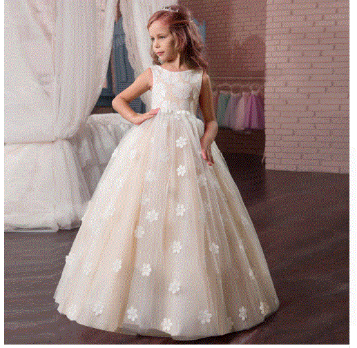 キッズドレス 幼児用衣装 フラワーガール ドレス ウェディング パーティー 発表会 コンクール ステージ衣装 誕生日 大人気