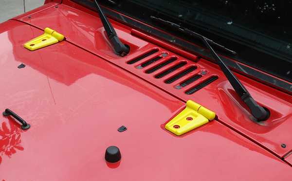 ジープ ラングラー JK エンジンフード ヒンジ カバー 2pce