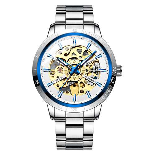 メンズウォッチ 機械式 自動巻 スケルトン 防水 ステンレス 2019 H1-1