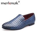 Merkmak シューズ luxury ブランド Braid レーザー カジュアル Driving Oxfords シューズ Loafers