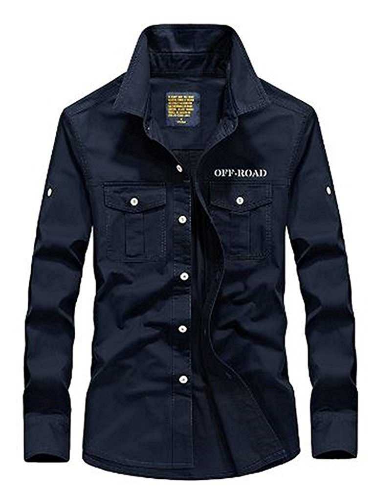 春 秋 メンズ ミリタリー ジャケットカーゴ アーミー アウター ライダース ブルゾン ネイビー 2XL