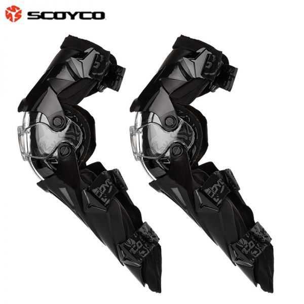 モトクロス膝プロテクターモータースポーツニーパッド膝パッド2枚組SET_Black