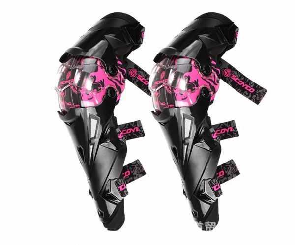 モトクロス膝プロテクターモータースポーツニーパッド膝パッド2枚組SET_Pink