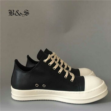 レザーローカットスニーカー ブラック 26.5 / コンバース ダークシャドウ DRKSHDW リックオウエンス Rick Owens