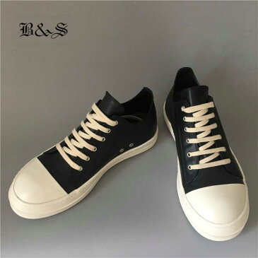 レザーローカットスニーカー ブラック 26.5 / コンバース ダークシャドウ DRKSHDW リックオウエンス Rick Owens