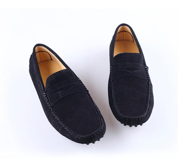 ローファー スエード ドライビングシューズ デッキシューズ スリッポン カジュアルシューズ ブラック