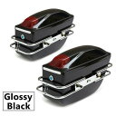 ユニバーサル オートバイ バイク サイドボックス タンク ツールバッグ ハードケース サドルバッグ ハーレー ブラック(4)