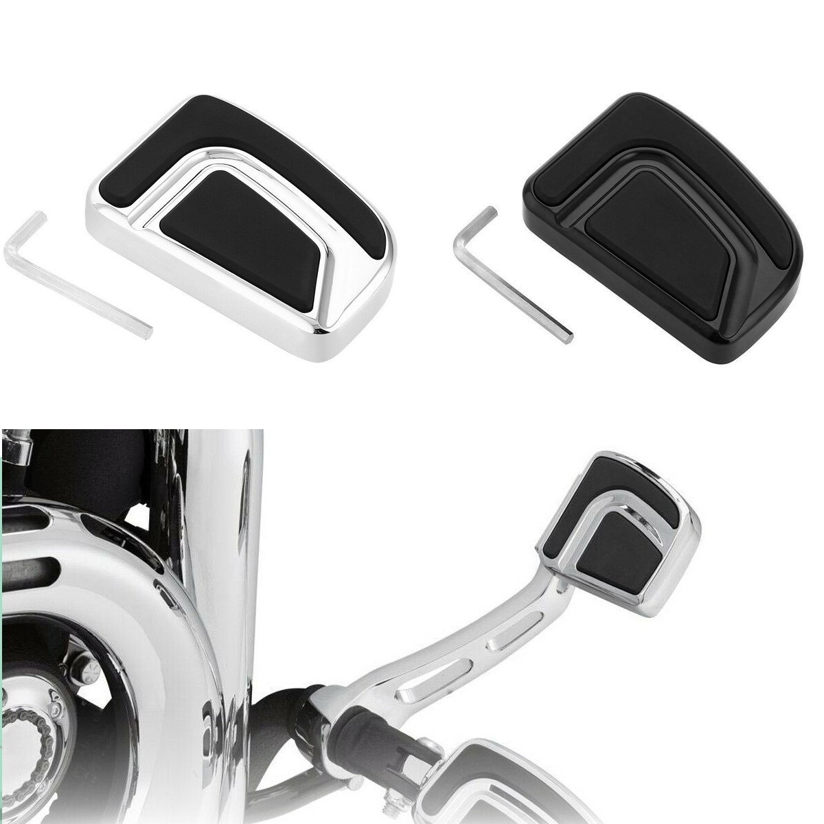 ブレーキペダルパッド ハーレー ソフテイル ツーリング ダイナ flh flt fxd fl ロードキング ロードグライド エレクトラグライド