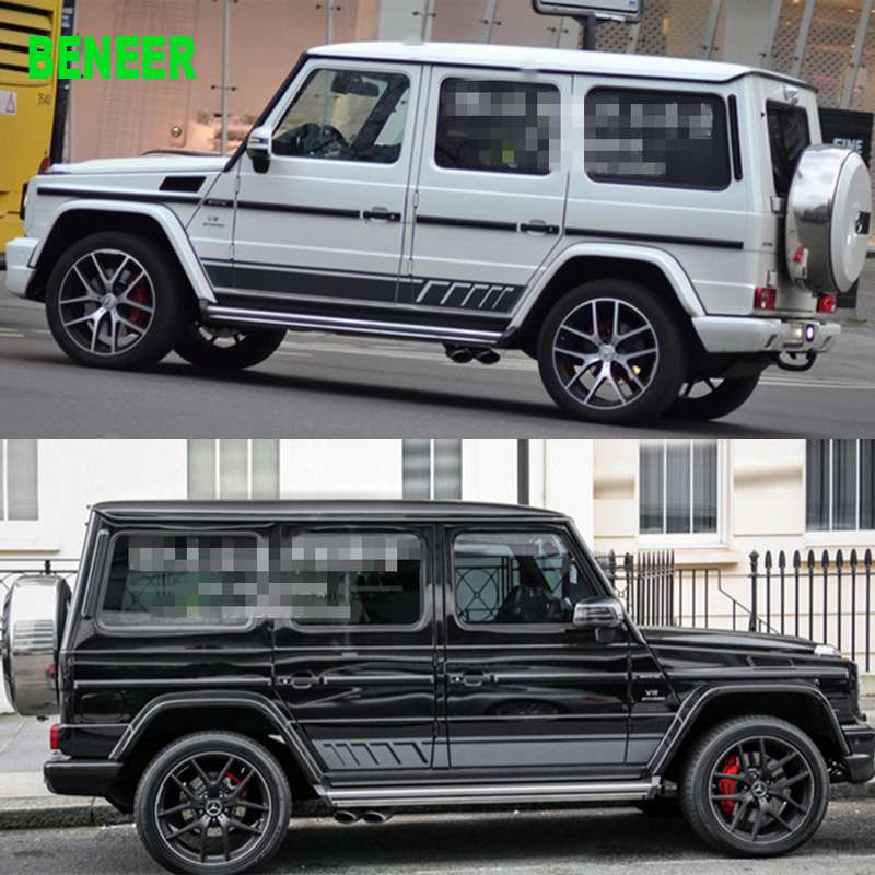 ベンツ　ステッカー　ボディ　サイド　2点セット　Mercedes benz　AMG G63 G500　h00527