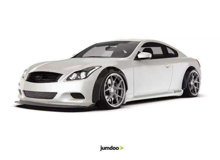 楽天四つ葉ショップ販売元提携 V36 クーペ G35 G37 ワイドボディキット オーバーフェンダー エアロ 4輪分セット JDM USDM 37