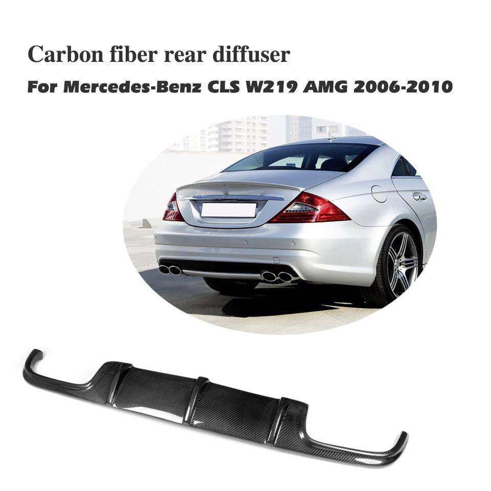 W219 ClSクラス カーボン ディフューザー エアロ リアハーフ AMG CLS550 CLS63 CLS350 2006-2010年