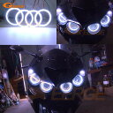 カワサキニンジャ ZZR1400 2006-2011 超高輝度照明COB LEDエンジェルアイズ CCFLハローリング